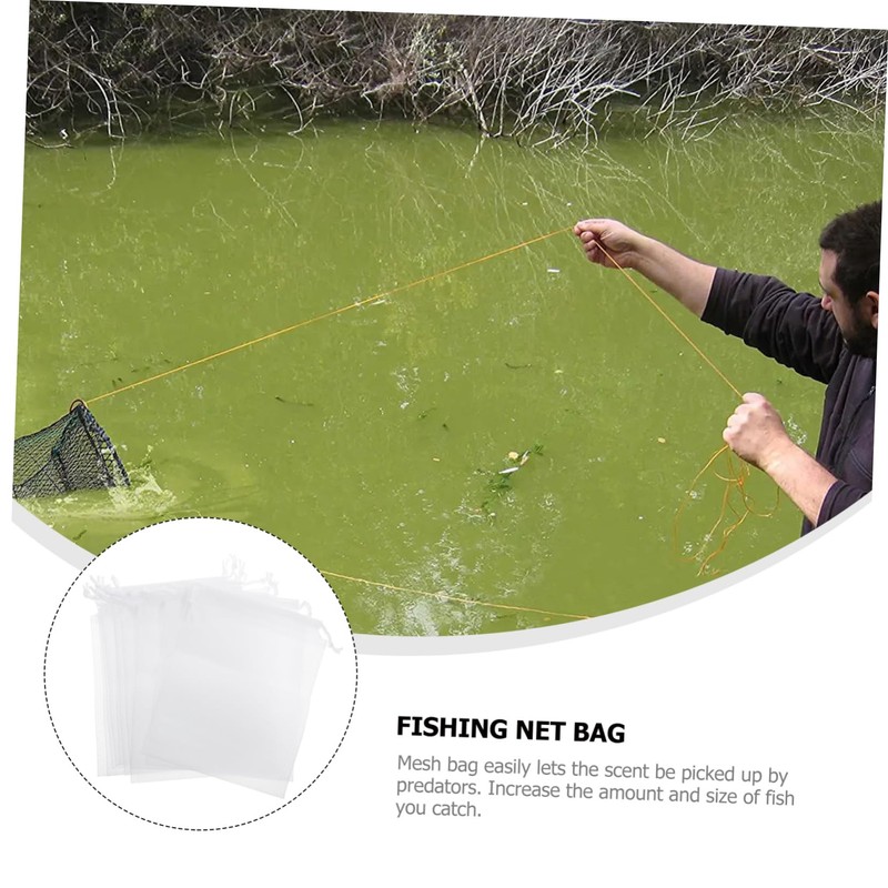 BESPORTBLE 10pcs Non Woven Net Bags with Draw String Durable