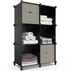 HOMIDEC 6-Cube Storage Organizer, Closet Organizer Storage Cabinet Shelf Bookcase