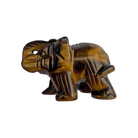 Pandiui23 Crystal Elephant Figures, Carved Natural Elephant Figures, Elephant Crystal Figures, Elephants Home Decor (Tiger's Eye)