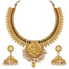 Aheli Indian Traditional Temple Necklace Jhumki Jhumka Dangle Earring Set