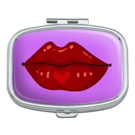 Juicy Luscious Lips Rectangle Pill Case Trinket Gift Box