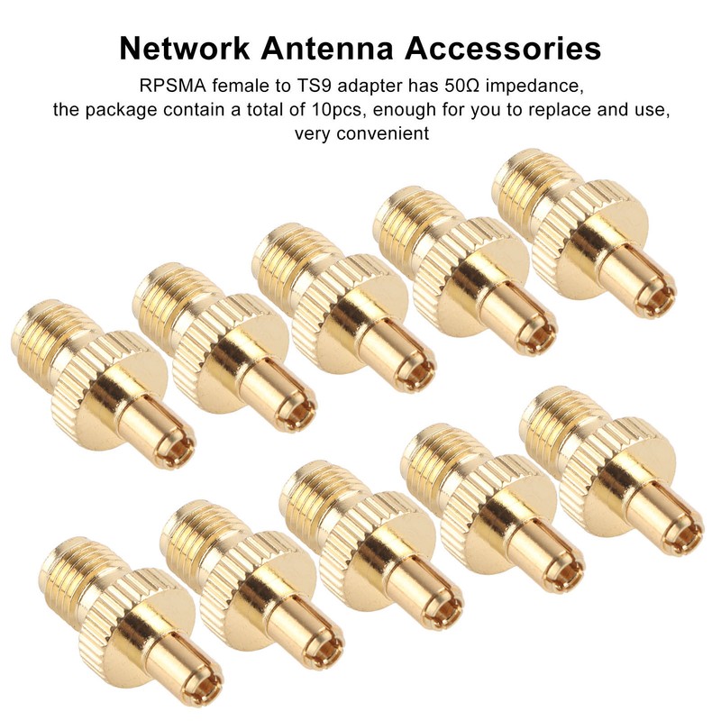 10Pcs RPSMA Female to TS9 Adapter Male Plug Jack Connector