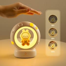 Wetry Nachtlicht Baby LED Nachtlicht Kinder Nachttischlampe Dimmbares für Mädchenzimmer Deko Schlummer Hase Lampe zum Neugeborene Stillen Geschenke zur Geburt