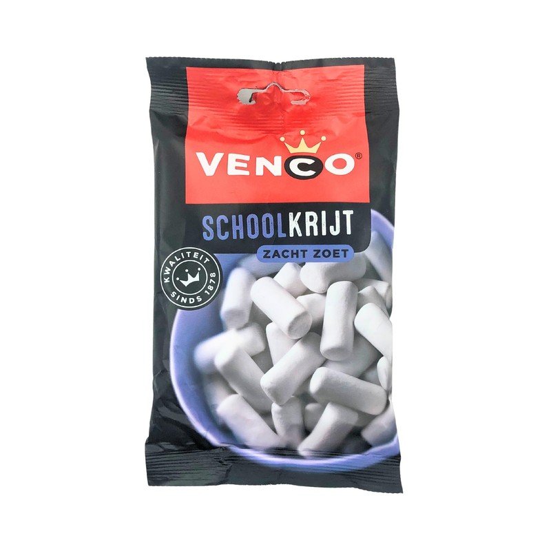 Venco Schoolkrijt Soft Sweet Licorice "Chalk" 120g Bag (Pack of