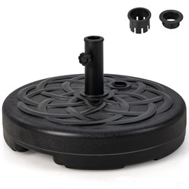 Giantex Fillable Umbrella Base, 22 inch Umbrella Stand Water and Sand Filled, Up to 102lbs, Fit 1.5"-1.9" Umbrella Pole, HDPE Weighted Market Table Umbrella Holder for Outdoor Deck Garden