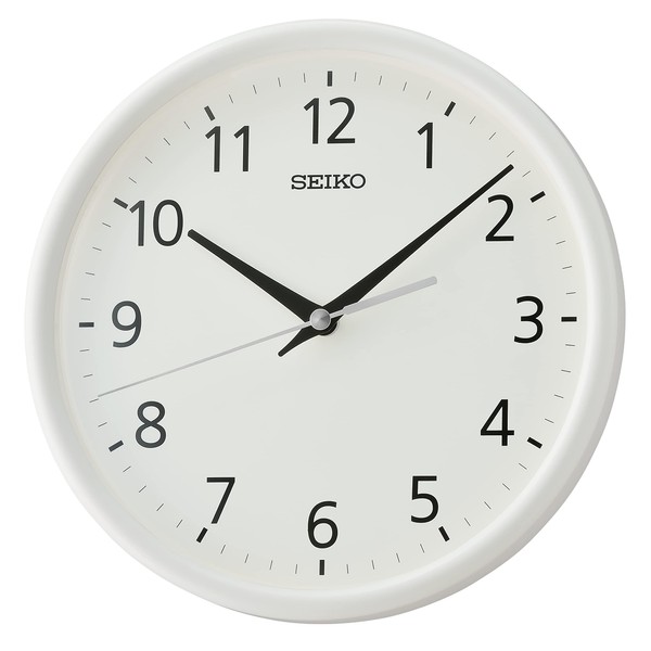 Seiko 8 Inch Heya Wall Clock, White
