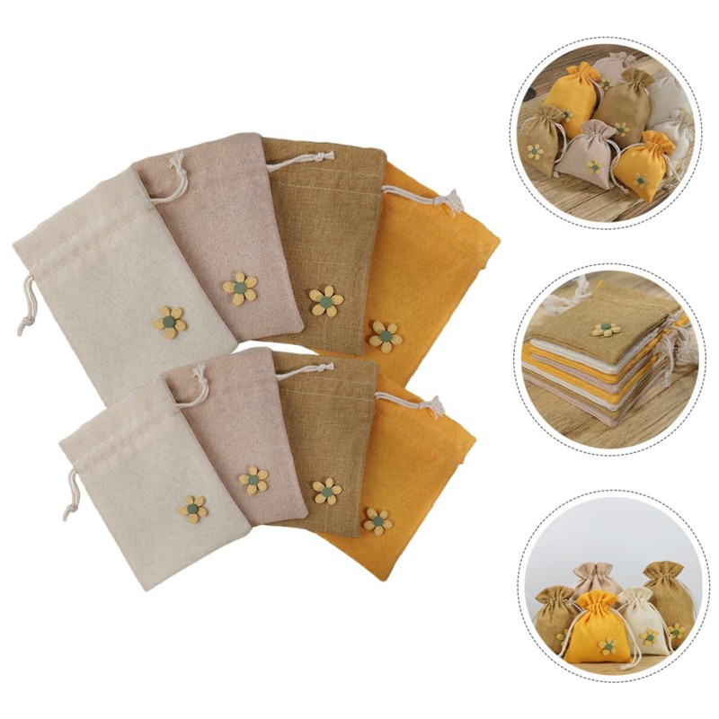 Healeved 8pcs Refillable Lavender Sachet Bags Small Medium Dried Flower