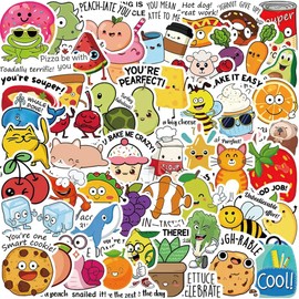 Dear Mia Little Liz | 50 PIezas Pegatinas Calcomanías de Recompensa Motivacional Kawaii Comida Animal Vinil Scrapbook Arte Manualidades Tarjetas DIY | Obsequio Regalo Recuerdo Fiesta Día del Niño