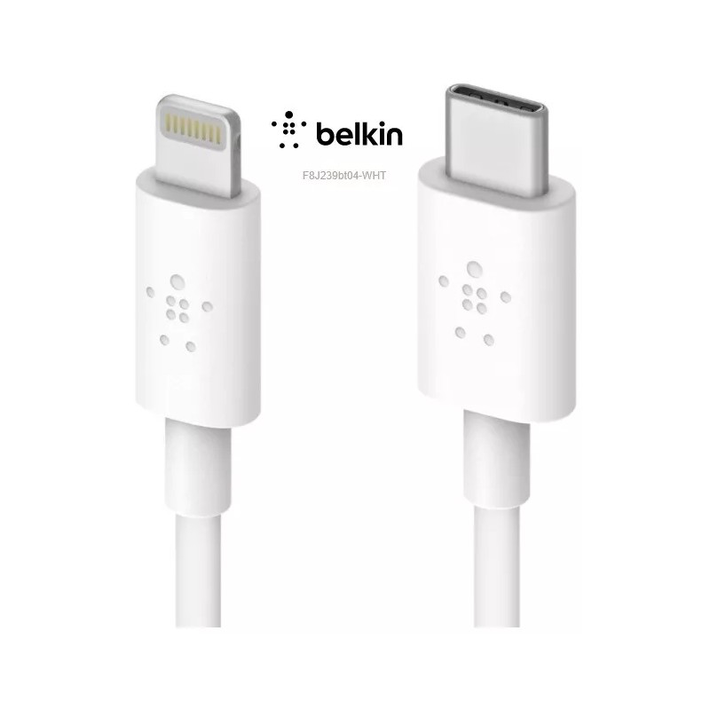 Belkin BoostCharge USB-C to Lightning Cable (1.2 M/4 Ft.) White
