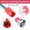 DMWD Horn Push Button Switch 19mm Heavy Duty 20Amp 12V-24V