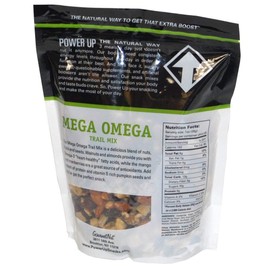 GourmetNut Power Up Trail Mix, Mega Omega Trail Mix 26 oz