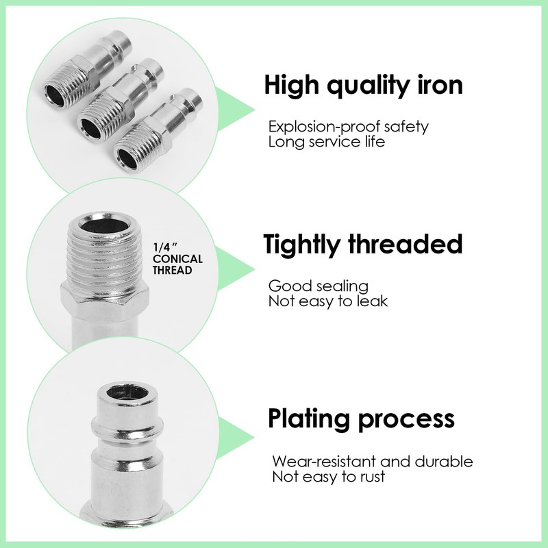 Compressed Air Coupling Alloy Steel with Male Thread 1/4 Inch