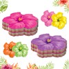 30 Pcs Disposable Flower Placemats, Colourful Hibiscus Flower Decorative Placemats,