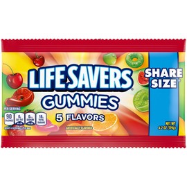 Lifesavers Gummies Five Flavor Pouches, 4.2 Ounce (Pack of 15)