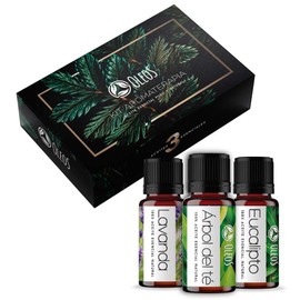 VIDA SCENTS | Aceites Esenciales Aromaterapia 3 De 10ml Oleos Favoritos Para Difusores y Humidificadores 100% Puro y Natural | Lavanda, Eucalipto, Árbol de Té