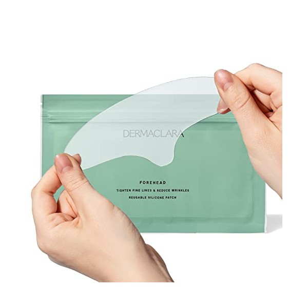 Dermaclara Forehead Wrinkle Patch - Silicone Fusion Treatment Forehead Patches for Wrinkles & Fine Lines - Anti-Wrinkle Patches for Pregnancy Safe SkinCare - Reusable up to 30 Times