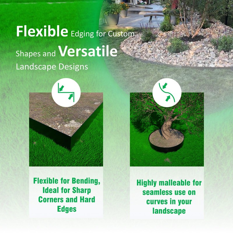 20ft. 6-Pack Galvanized Steel Landscape Edging - 40" L x