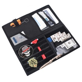 Tactical Molle Visor Panel Organizer Truck Large Vehicle Sun Visor Holder Storage Pouch for Pickup F150 and More (Black)