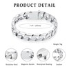 Cremation Urn Bracelet for Men - Silver Cuban Link Bracelet