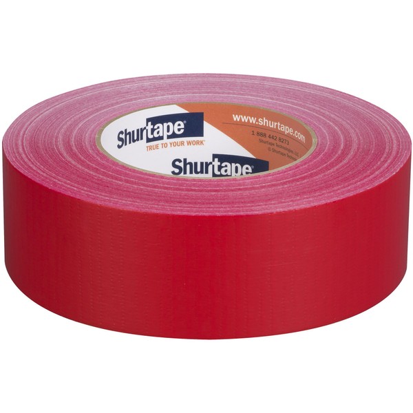 Shurtape PC 600 General Purpose Grade Cloth Duct Tape, 55m Length x 48mm Width, Red (Pack of 1)