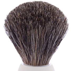 Plisson Pure Badger Hair Shaving Brush Grey Mother of Pearl P Natural Grey Size 12