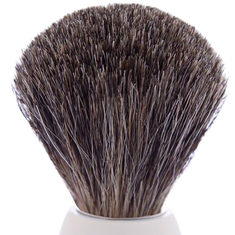 Plisson Pure Badger Hair Shaving Brush Grey Mother of Pearl