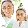 OWL Round Retro Vintage Circle Style Sunglasses Red Lens Metal