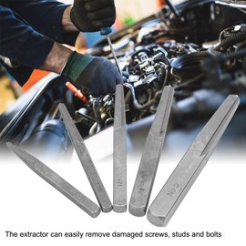 Square Easy Out Stra,Yctze Square Easy Out,Stra 5pcs Screw Extractor Broken Damaged Bolt Removal Tool Square Type