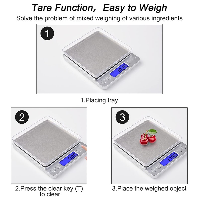 Diyife Pocket Scales with Tray 500g/0.01g, Digital Letter Scale, Milligram