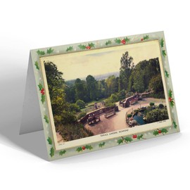 CHRISTMAS CARD - Vintage Surrey - Terrace Gardens, Richmond (ac)