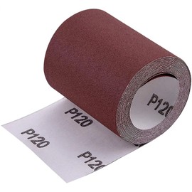 ThinkQ Aluminum Oxide Abrasive 240 Grit Fine Sandpaper Roll 5m x 115mm Sanding Paper Ideal for Metal, Non-Metal, Wood, Automotive for Smoothing Rough Walls and Other Materials (120 Grit)