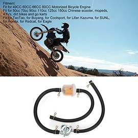 Filtro de Gasolina para Moto,6mm de Manguera de Filtro de Tanque de Combustible para 49CC 60CC 66CC 80CC ATVs Dirt Bike