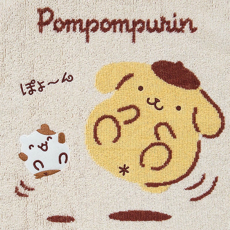Sanrio 613118 Hand Towel (Pudding and Muffin Nakayoshi Time), Pompom