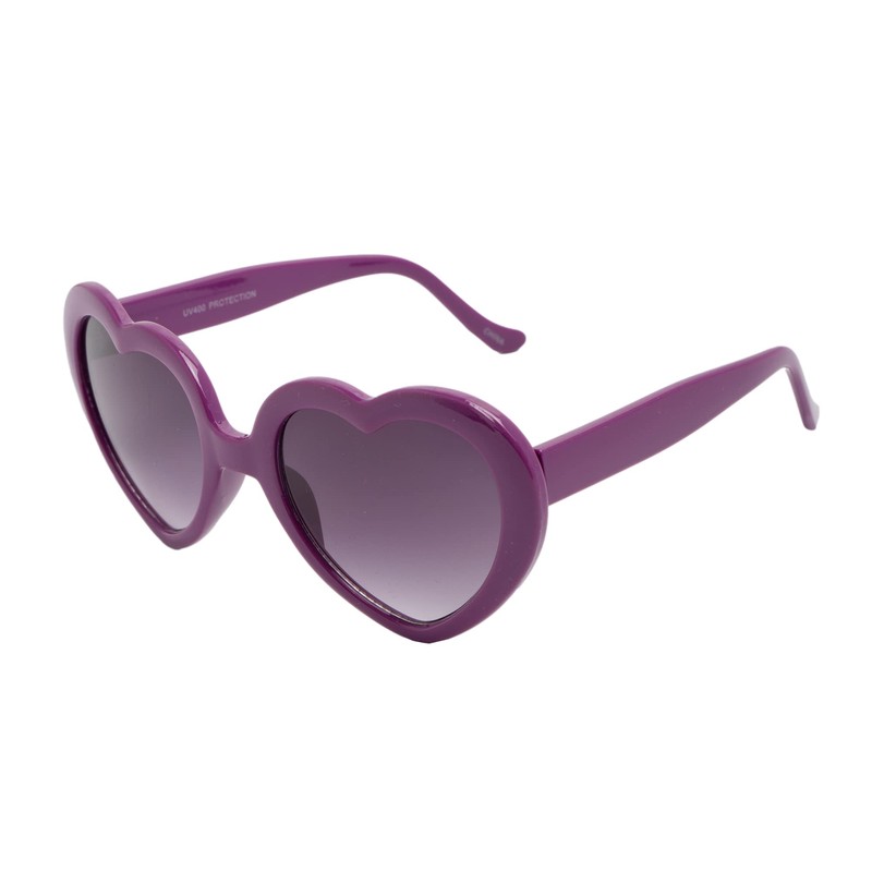 Gravity Shades Heart Shaped Sunglasses, Purple