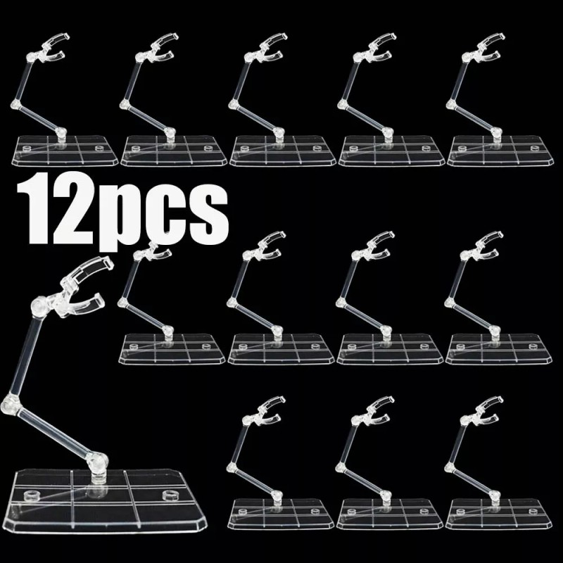 Unbranded 12Pc HG144 Adjustable Action Figure Display Holder Base Doll