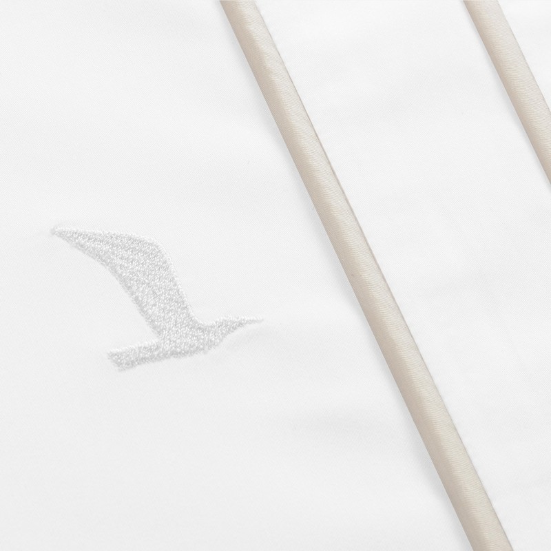 MÖVE Noblesse Pillowcase 80 x 40 cm 100% Cotton White/Champagne