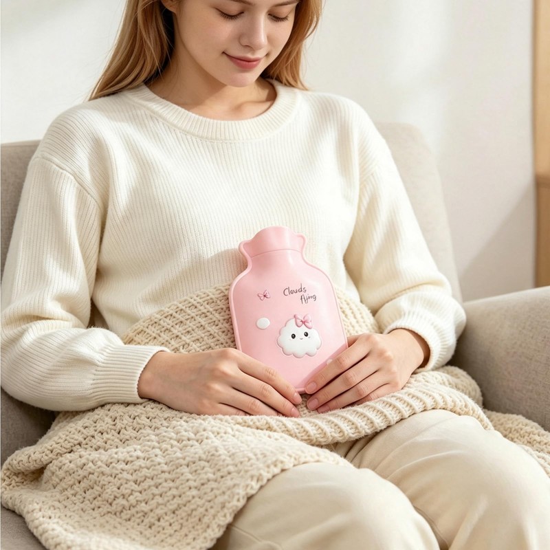 6 Pcs Mini Hot Water Bottles with Covers, Small Hot