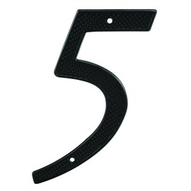 Prime-Line MP4115 House Address Number "5", Black Finish, Zinc Die Cast, 4 in. (Pack of 2)
