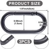 VARMDUKKE 3pcs Oval Spring Carabiner Clip for Keychains, Heavy Duty