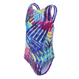 J.E Sterguard Athletic Girls' One Piece Swimsuit Have Lining Prevent Transparency Girls Bathing Suits Pro for Practice and Competition Girls Striped Printing Swimsuits Size 6 1286-4