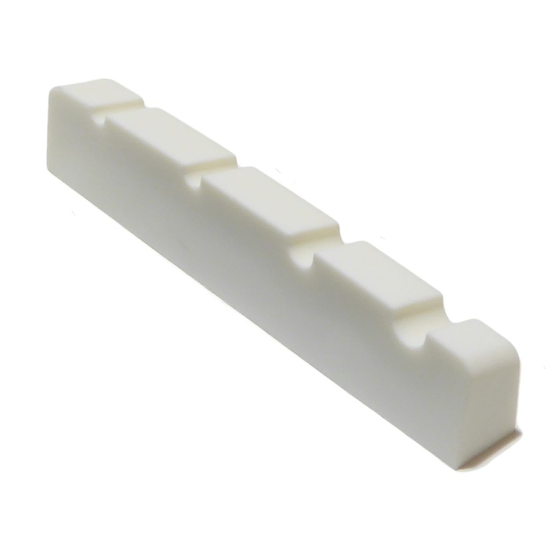 White Left handed Bass guitar graphite top nut four string