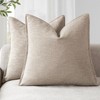 Foindtower Set of 2, Decorative Linen Soild Throw Pillow Covers