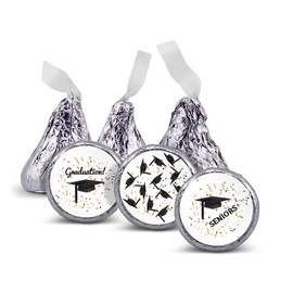 216 Graduation labels that fit hershey kiss chocolates, stickers, tags, decorations, party favors
