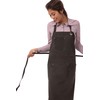 Chef Works ABAQ054-PEW-0 Dorset Antique Bib Apron Pewter, Brown