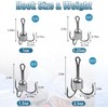 8pcs Snagging Hooks Snagging Weighted Treble Hooks Strong Large Fishing