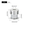 sourcing map 2 x 20 Teeth 6 mm Bore Control