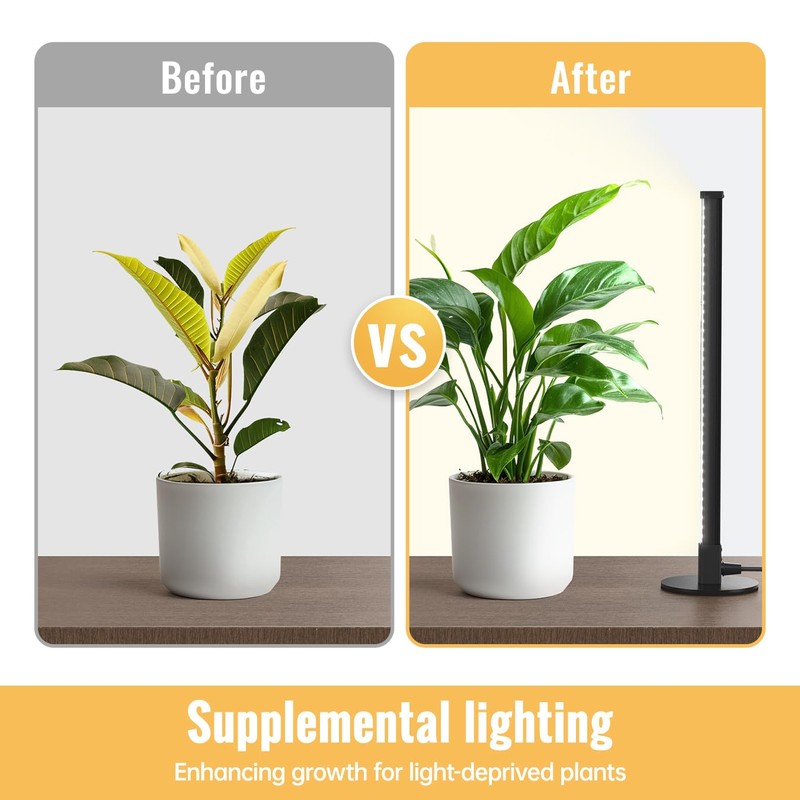 SpeePlant Vertical Grow Light, 72 LEDs Full Spectrum Light Bar,