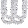LOKIPA 10M Silver Christmas Chunky Tinsel Garland with Star for