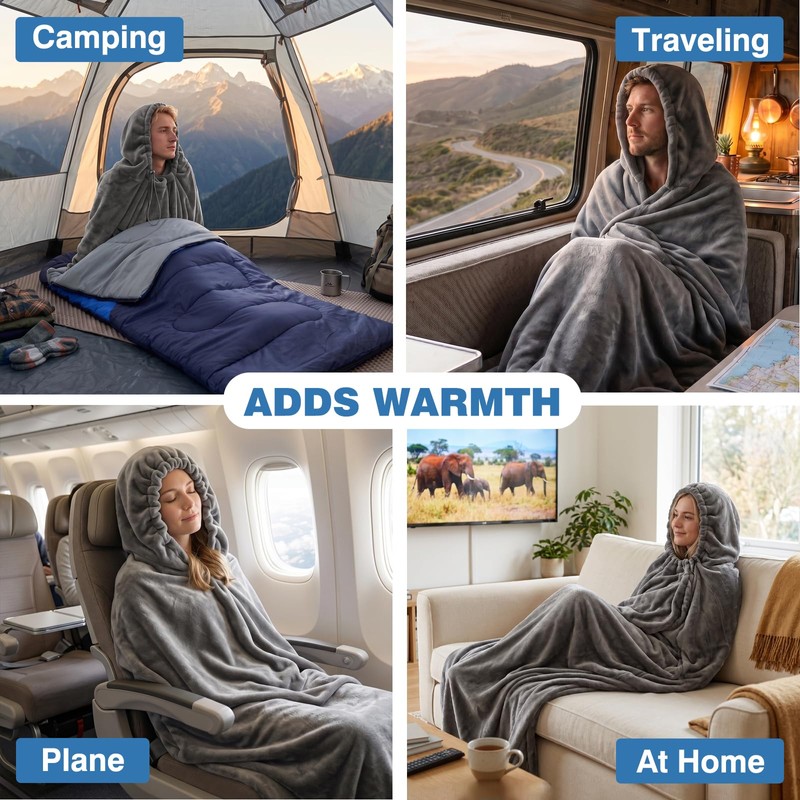 tuphen Flannel Sleeping Bag Liner, Travel Sheets for Adult Sleep