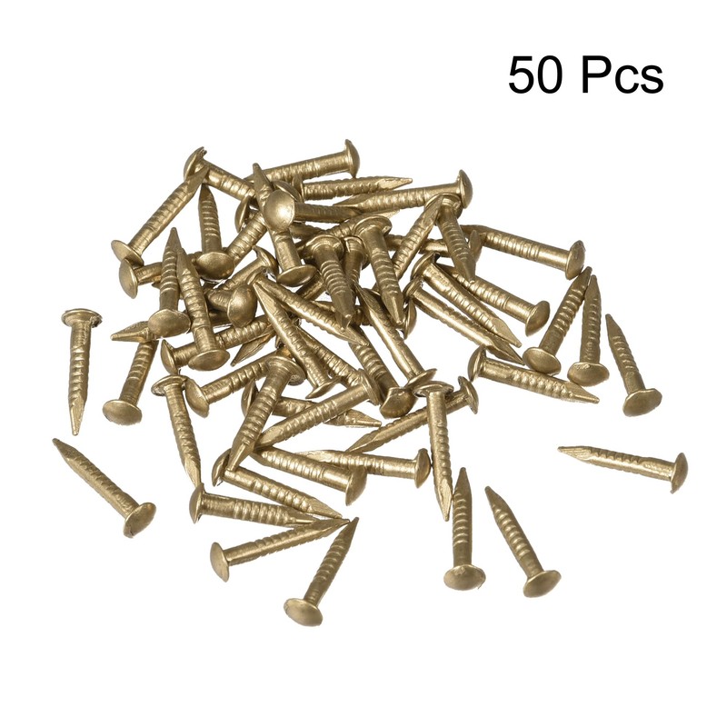 sourcing map Small Tiny Brass Nails 1.2x8mm for DIY Decorative